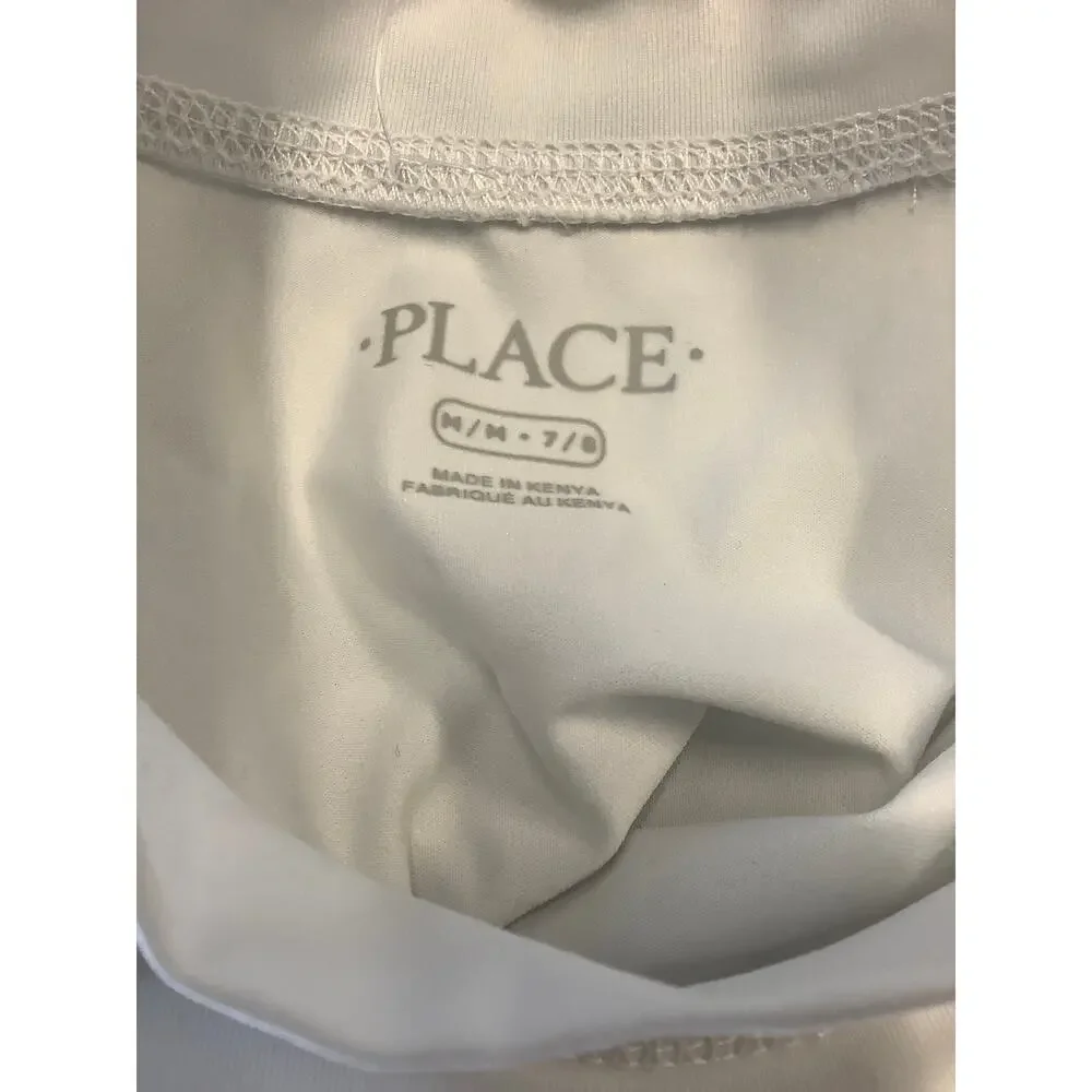 The Children's Place Boy's Medium White Basic Short Sleeve Preppy T-Shirt I11-16